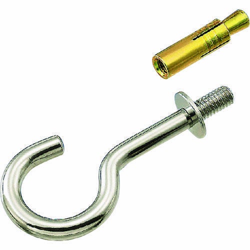 水本 ステンレス 吊りフック 線径6.0mm ねじ径W1/4 (カットアンカー付