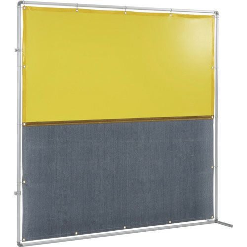 吉野 遮光火花兼用衝立(イエロー×A種シート)1×2 単体固定足 YS-12SF-Y-BW 火花用衝立 z2zed1b 吉野 遮光火花兼用衝立（イエロー×A種合格スパッタシート）2m×2m 固定