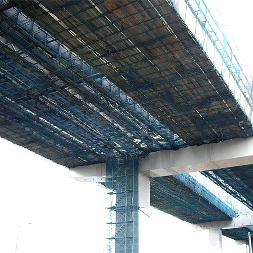 キョーワ ラッセル安全ネット 100mm目合い 青 0.5m×6m 防炎 仮設工業会
