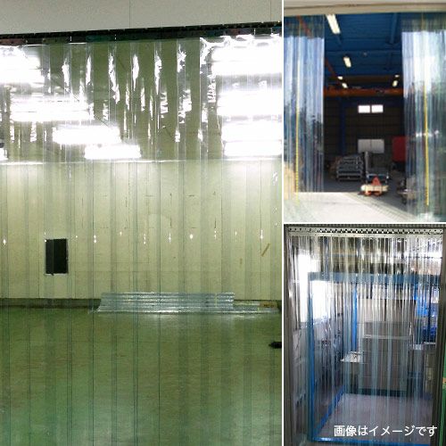 透明のれんビニールカーテンセット 300Wタイプ 間口3m×3m対応 2mm厚