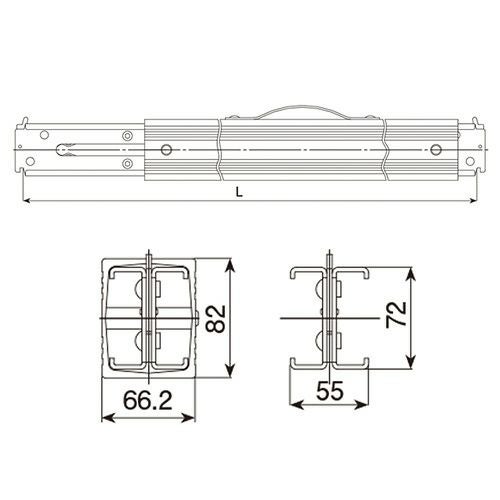 allsafe デッキングビーム Lサイズ 使用範囲 2,220～2,490mm DB-L