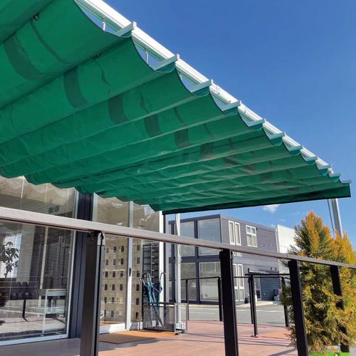 スライドルーフテント (3m×6m) 開閉式片流れテント | ヨドヤ【公式