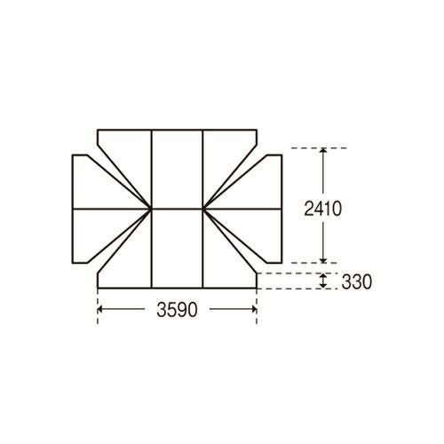 ミスタークイックテント (2.4m×3.6m) ワンタッチ式イベントテント T-23